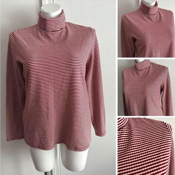 Red and White Striped Turtleneck, Size XL, Croft & Barrow - Picture 1 of 7